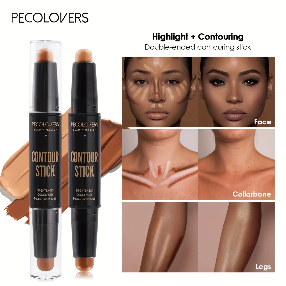 Face Concealer Contouring For Face Bronzer Beauty Contour Makeup Base Foundation Cream For Womens Cosmetics 241105