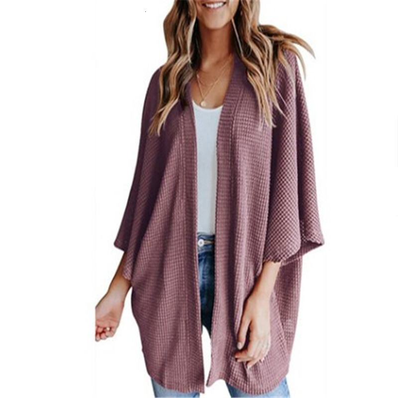 Autumn And Winter New Loose Cardigan Knitted Sweater T-Shirt Top Women's Clothing Cardigan Autumn Warm Clothing