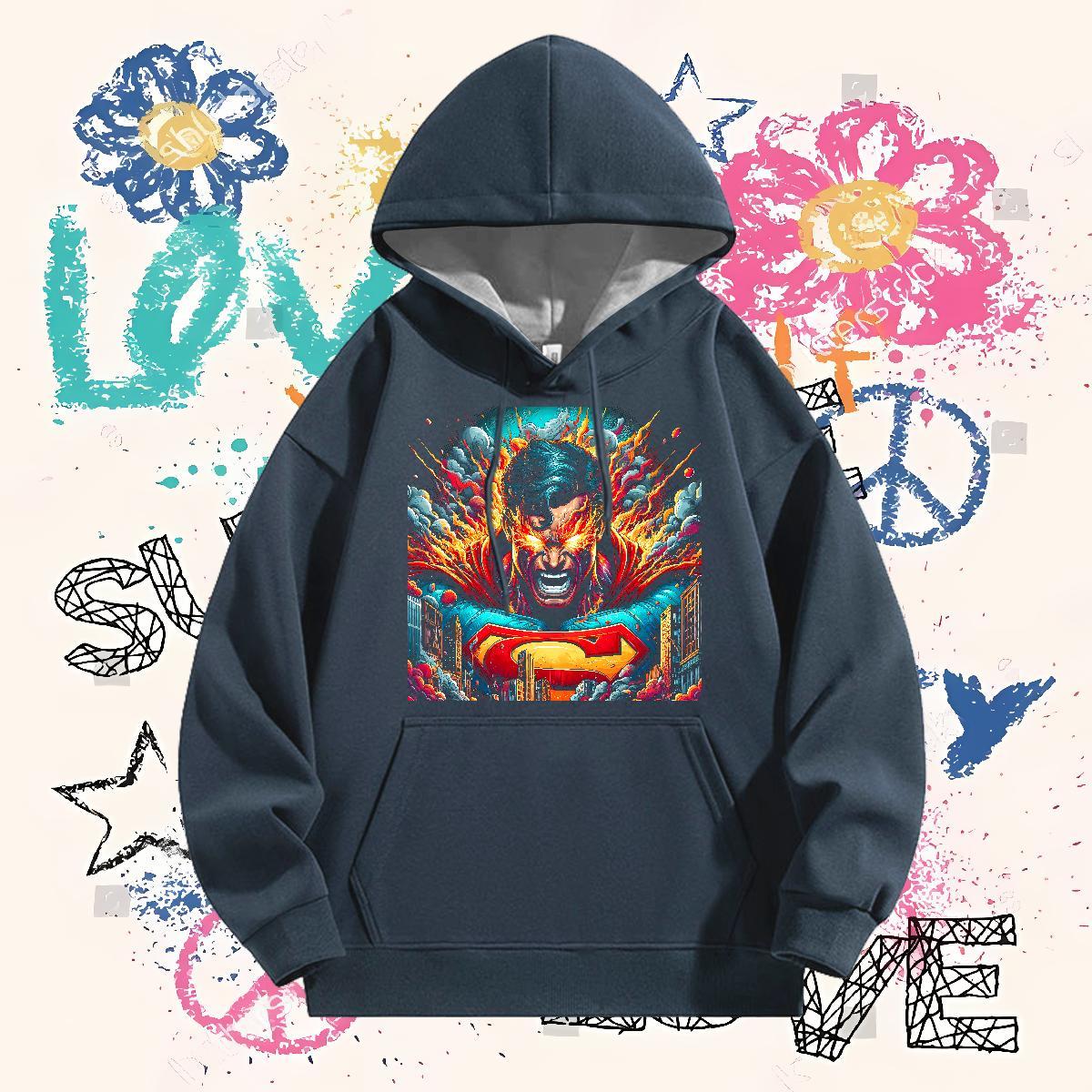 Brand Hoodie Breathable Hooded Collar Cool Hoodie Pullover DIY Printed Clothes Street Casual Warm Fleece