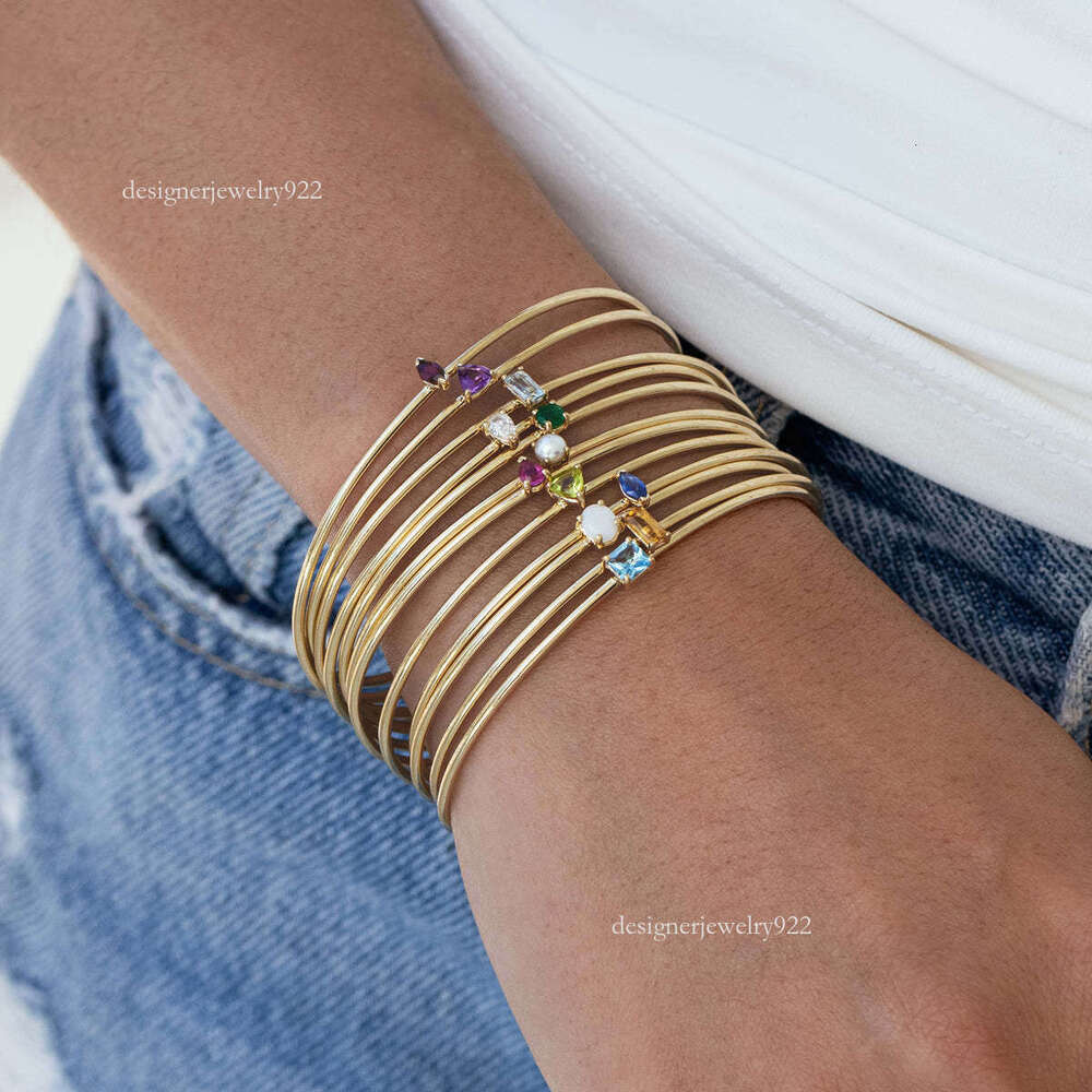Stainless high praise hot artistic style December birthday stone titanium steel inlaid zircon electroplating bracelet