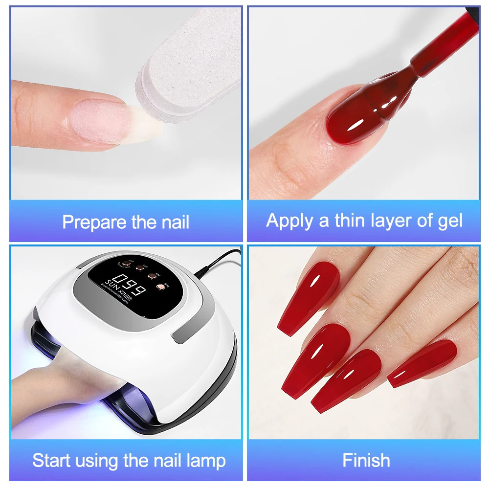 320W LED UV Light Dryer for Nails Gel Polish with 72 LEDs 4 Timer Setting LCD Display Screen Auto Sensor Professional Nail Light 241104