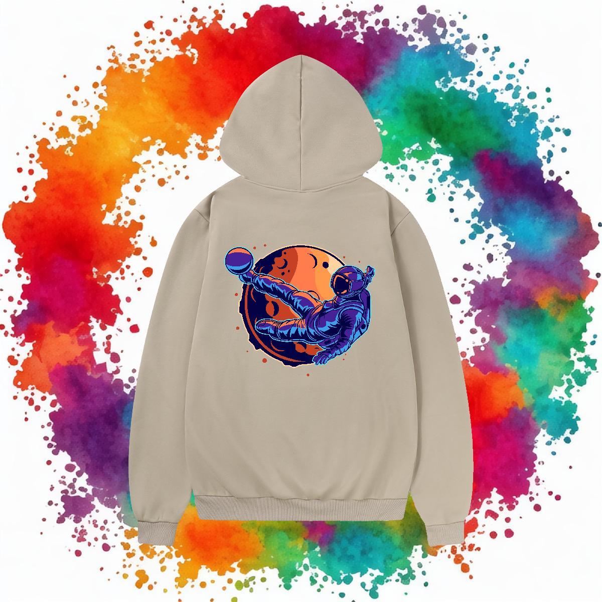 2024 DIY Hoodie For Man Hooded Collar Cool Men Hoodie DIY Logo Oversized Pullover Hoodie Hip Hop Warm Fleece