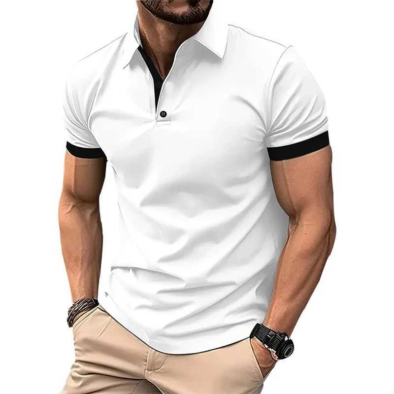 Mens summer short sleeved slip fashionable casual collar shirt. W241104