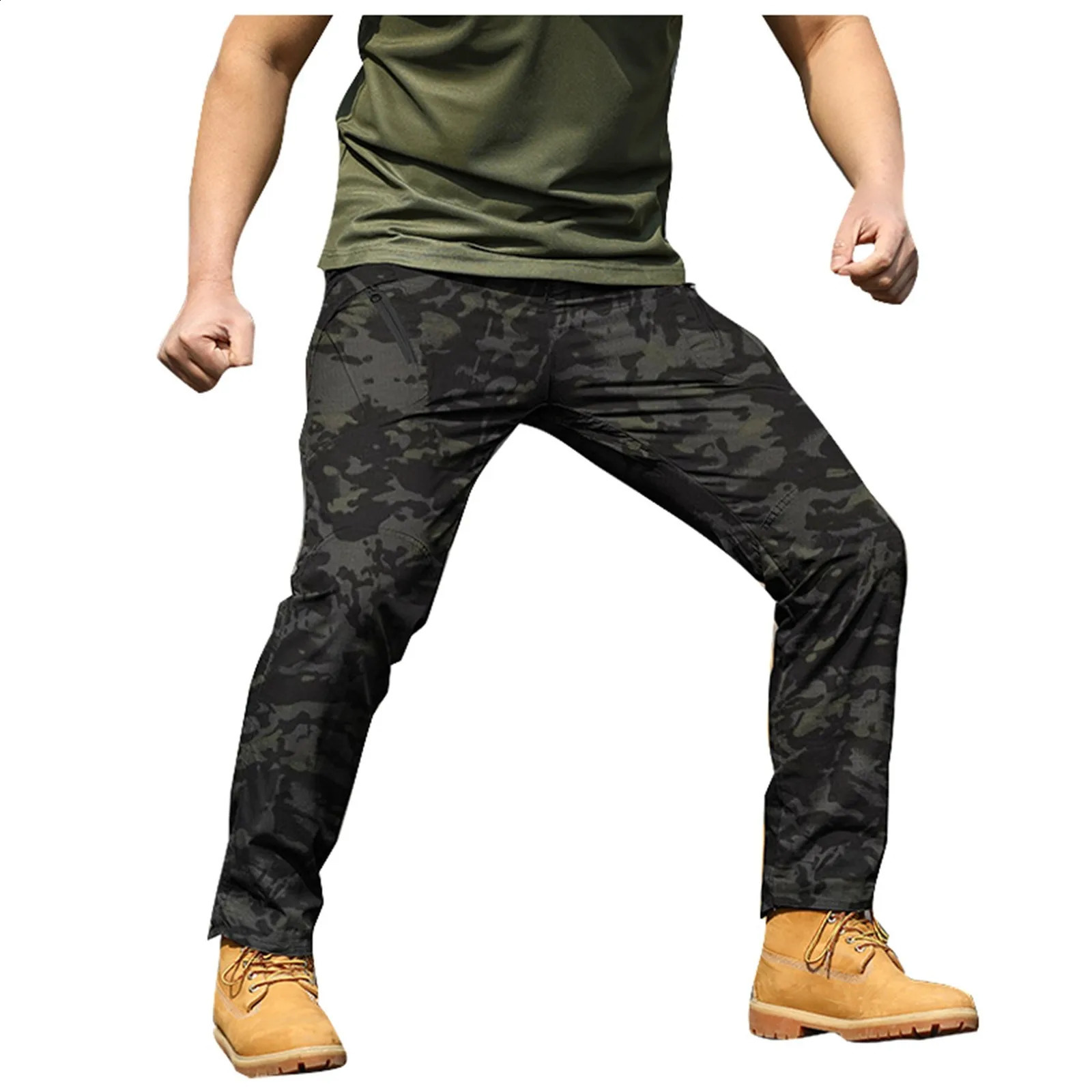 Mens Cargo Sweatpants Pants Casual Hiking Joggers Fitness Athletic Running Trousers Track For Men 241105