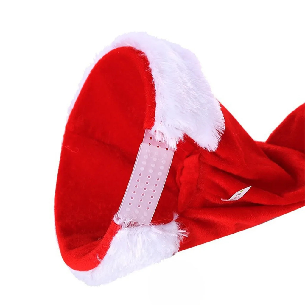 Creative music and dance Santa Claus fur hat singing and dancing electric patch work hat plush adult hat winter warm gift 241105