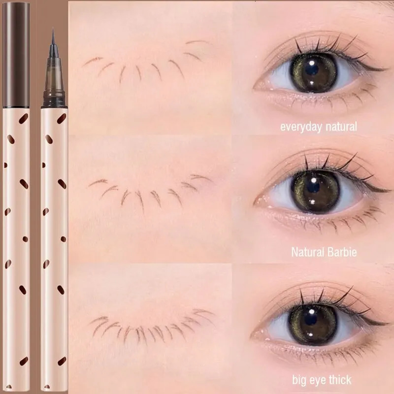 Eyelash Pencil Long Lasting Waterproof Perspirant Resistant Fine Head Non Smudging Eyelash Laying Silkworm Liquid Eyeliner 241104