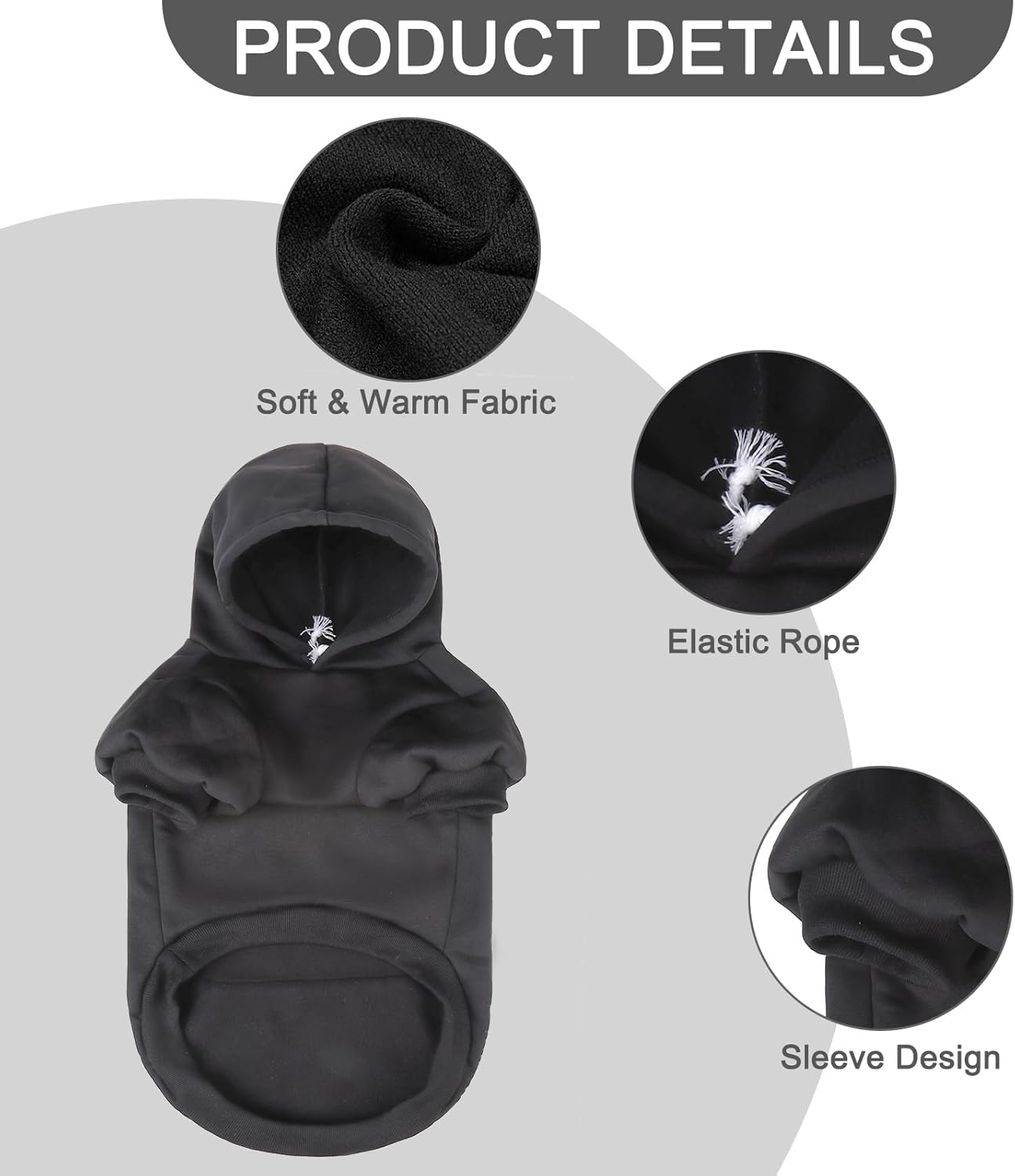 Dog Hoodies- Fall Soft and Warm Dog Sweatshirt with Leash Hole, Christmas Dog Costume Winter Autumn Fleece Pet Clothes with Print for Puppy,Cat, Small
