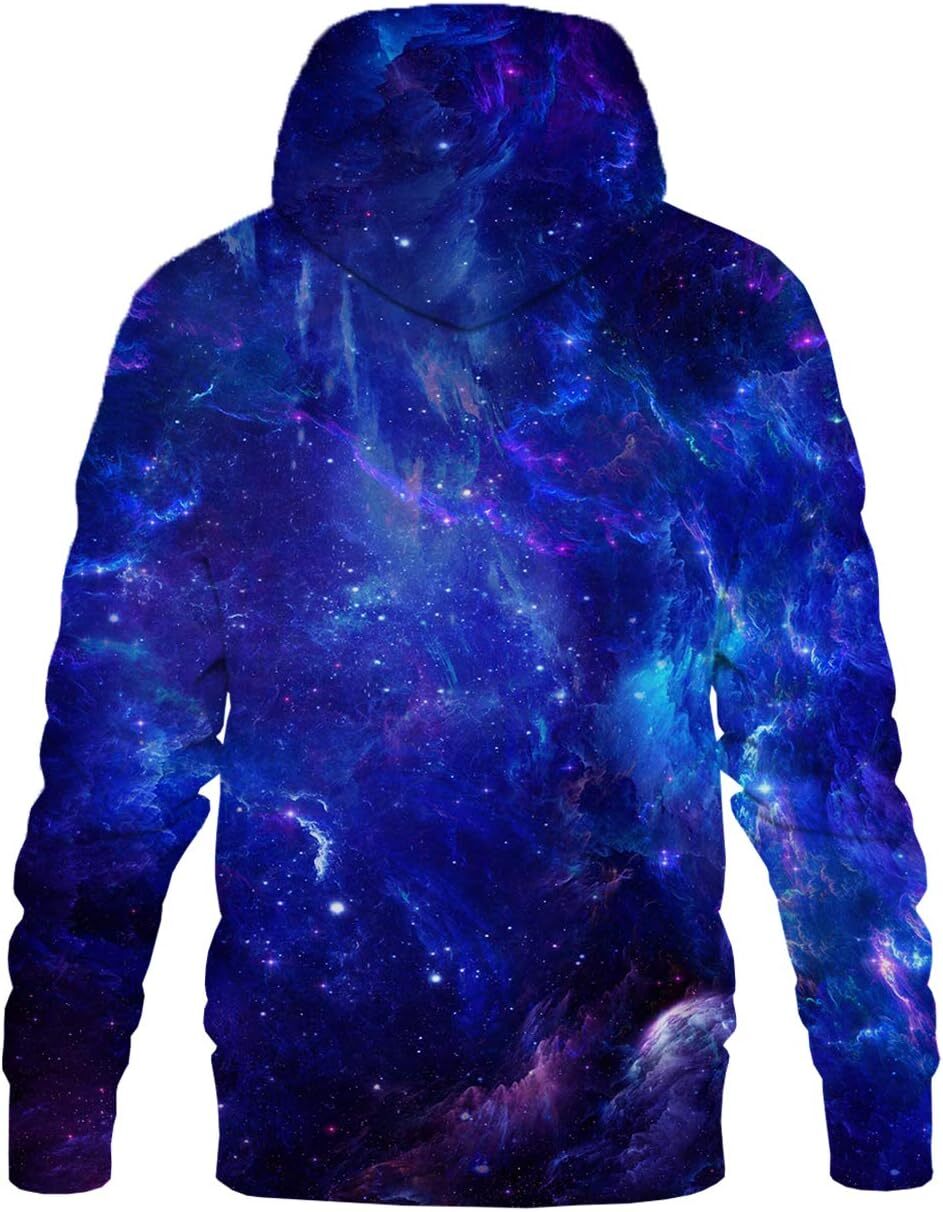 Hoodie for Mens Womens Neutral 3D printed hoodie, casual exercise hoodie Warm trend starlit sky