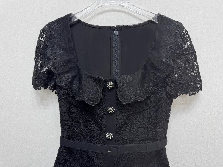 Fashion Elegant Wer Embroidery White Lace Prom Dresses Women Summer Short Sleeve Midi Long Party Evening Vestidos Dias