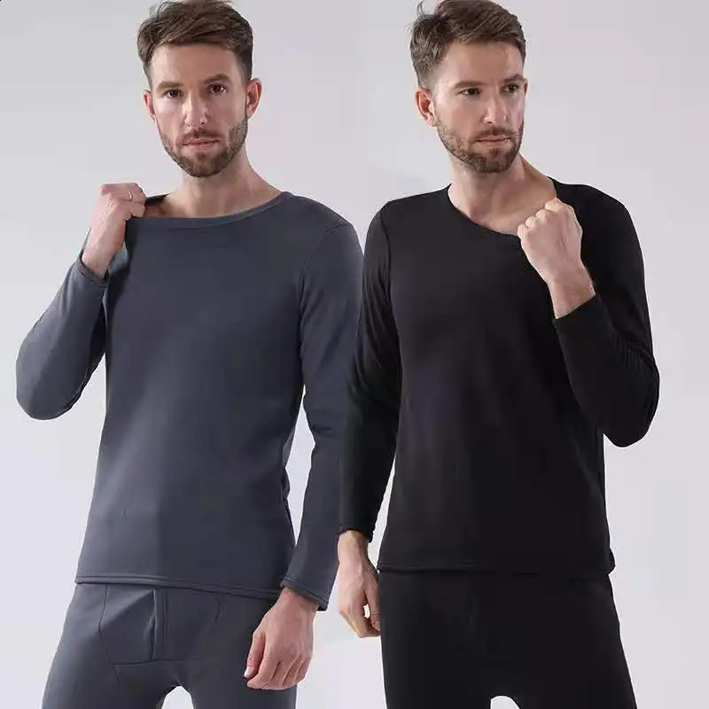 Winter Thermal Underwear Long Johns Mens Keep Warm Tops Pants Set Thick Clothes Comfortable Thermo Underwear Sets 241105