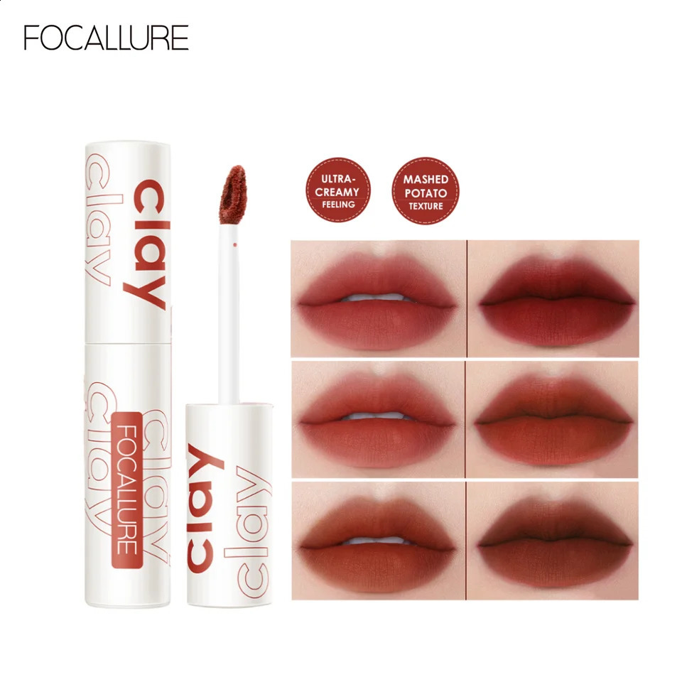 FOCALLURE Matte Lipstick Velvet Mist Lip Clay Not Dry Lip Cream 25 Color Nude Lip Stick Waterpoof Lip Cosmetic Makeup Wholesale 241105