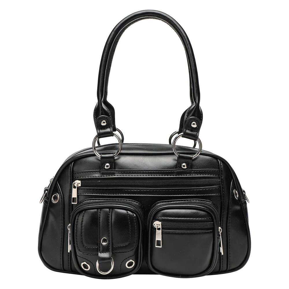 Designer Bag 2024 New Cool Girls Handbag Motorcycle Bag Young Women PU Leather Shoulder Crossbody Bag Daily Commuter Bag