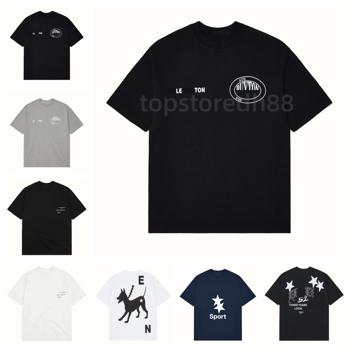 Men's T-Shirts Summer Spring Loose Green Gray White Black T Shirt Men Women High Quality Classic Slogan Print Top Tee With Tag S-XL