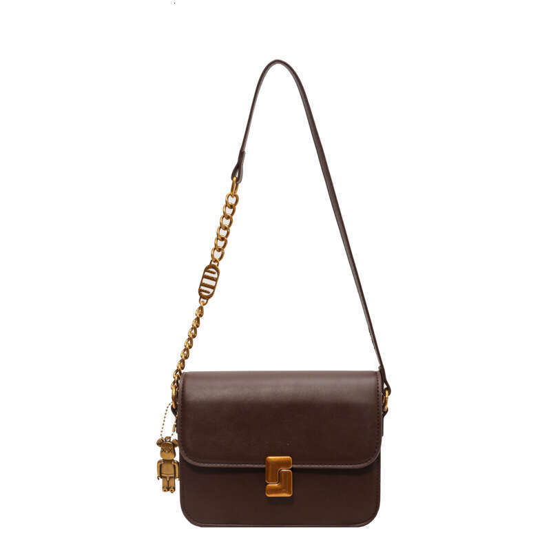 Advanced small square new fashionable shoulder niche texture soft leather armpit bag, simple and versatile commuting bag