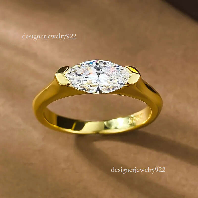 gold designer ring for woman wed dia sterg sier zirconia oval square heart love wedding promise womens engagement rings jewelry size 5-9 gift box