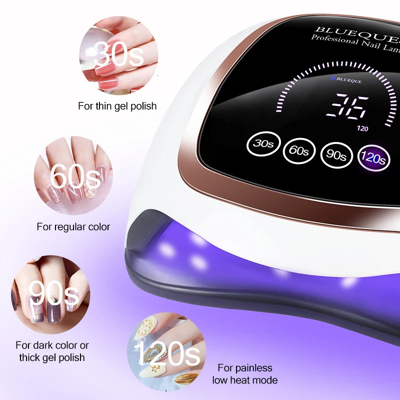 168W 42LEDs Nail Drying Lamp For Manicure Professional Led UV Drying Lamp With Auto Sensor Smart Nail Salon Equipment Tools 241104