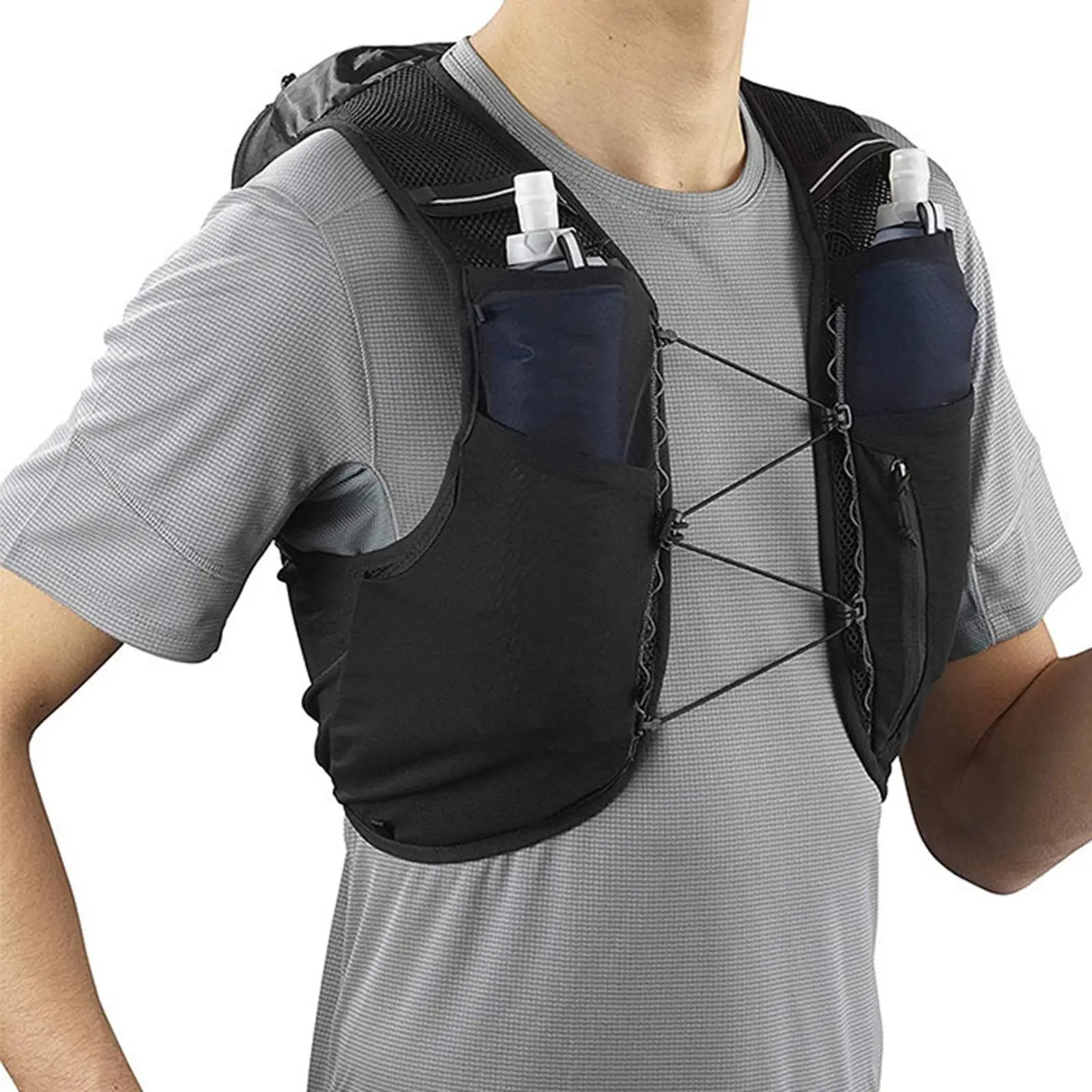 Hydration Vest Daypack 12L Capacity Mens Bike Hiking Bike Waterproof Running Equipment Daypack Runners Rucksack 241104
