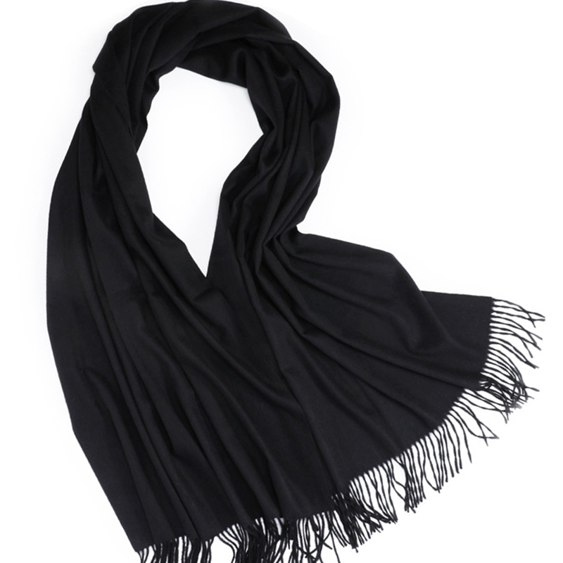 100% wool scarf womens thick cashmere winter shawl fashionable over warm warp yarn 300g 241009