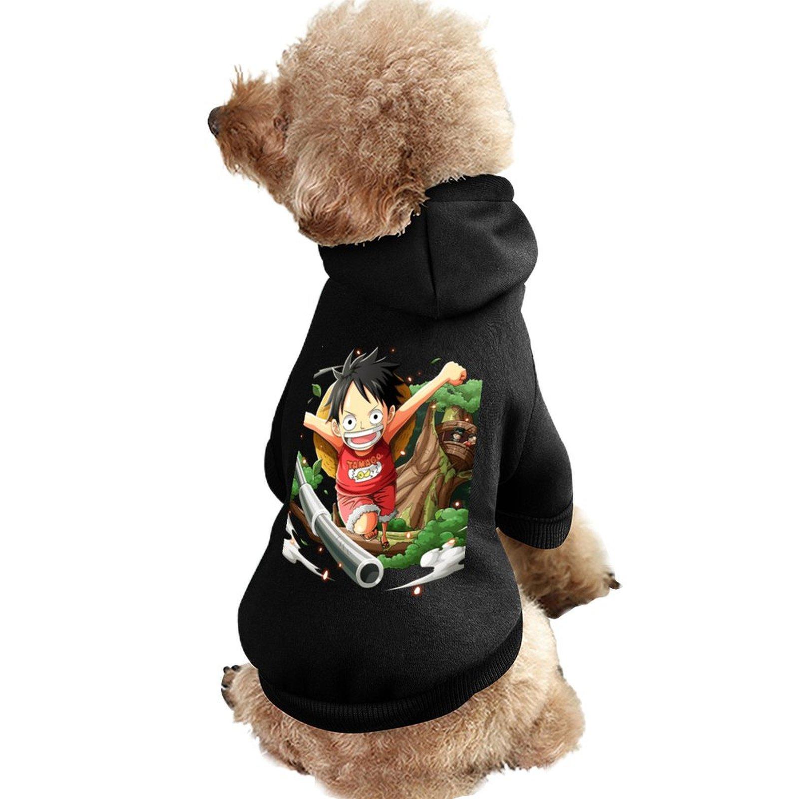 Factory Direct Dog Hooded Sweatshirt Pet Sleeve Anime Printing Dog's Hooded Sweatshirt Customized Print Warm Soft Clothings