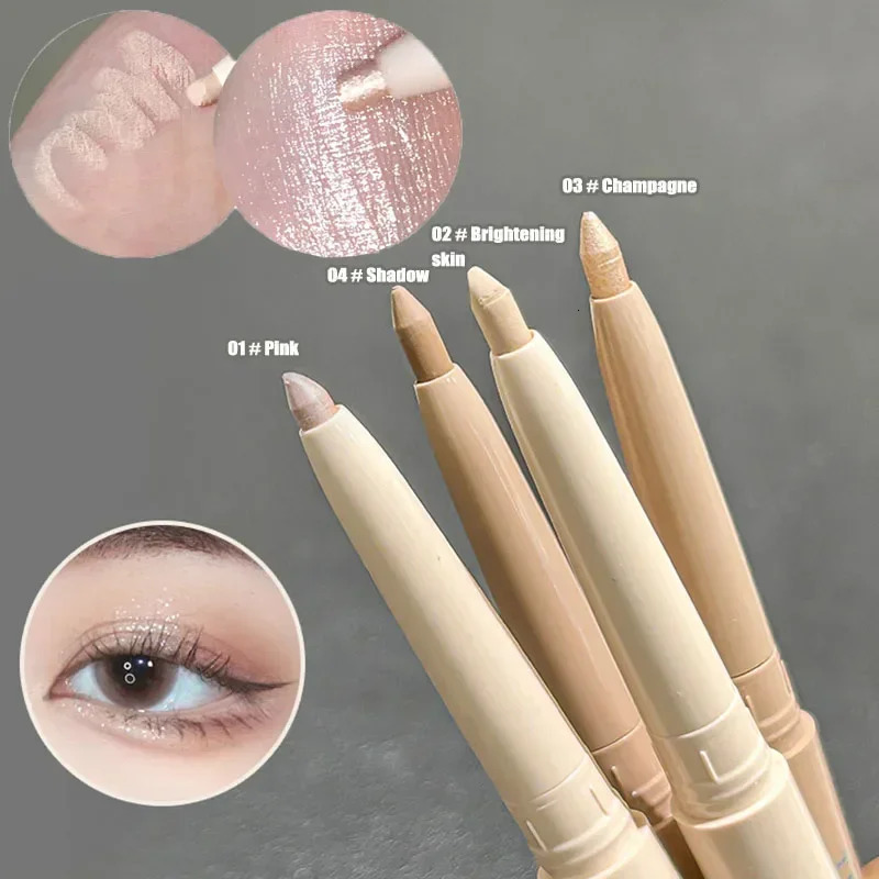 Matte Brightening Lying silkworm Shadow Pen Dual-use Eyeliner Gel Pen Beige Skin Tone Concealer Pen Smooth Contour Eye Shadow 241104