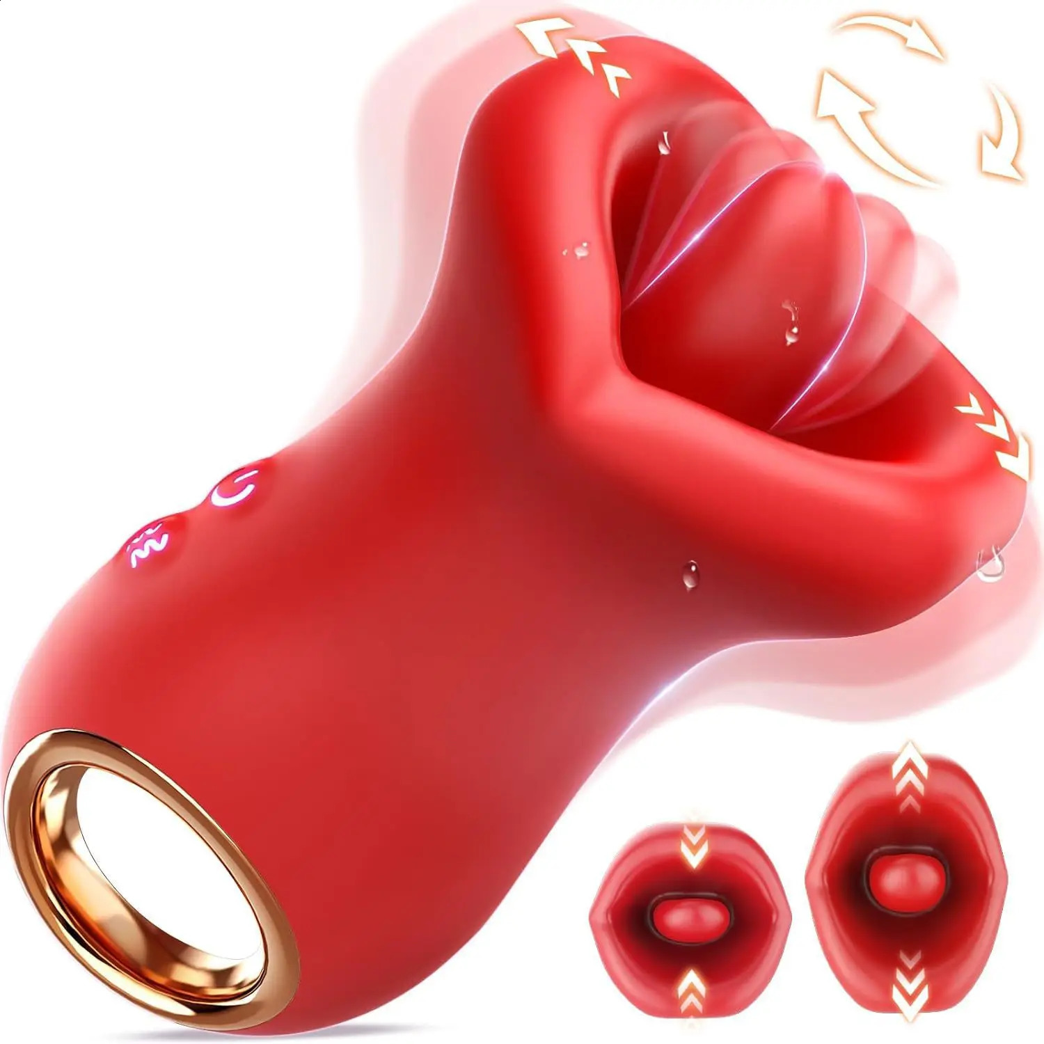 SUNFOO OfficialWebsite 10 Modes Tongue Licking Vibrator Big Mouth GSpot Nipple Massager Clitoral Stimulator Sex Toys For Women 241105