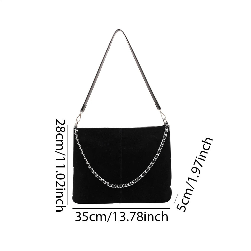 Casual Retro Suede Bread Womens Bag Wallet Autumn Winter Casual Single Shoulder Cross Body Bag Sac A Main Femme 241105