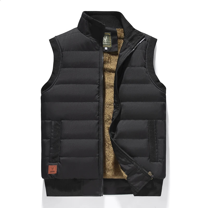 Mens plus size clothing winter jacket sleeveless waterproof jacket fashion large 8XL mens warm jacket wool vest mens 241105