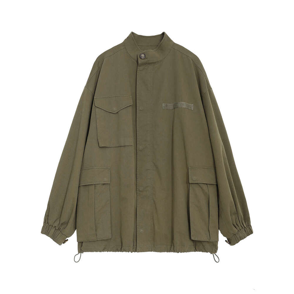 CHIC VEN Women Jacket Loose Casual New Vintage Standing Collar Tsuen Cotton Work Suit Windbreaker Coat Female Top Autumn 2024