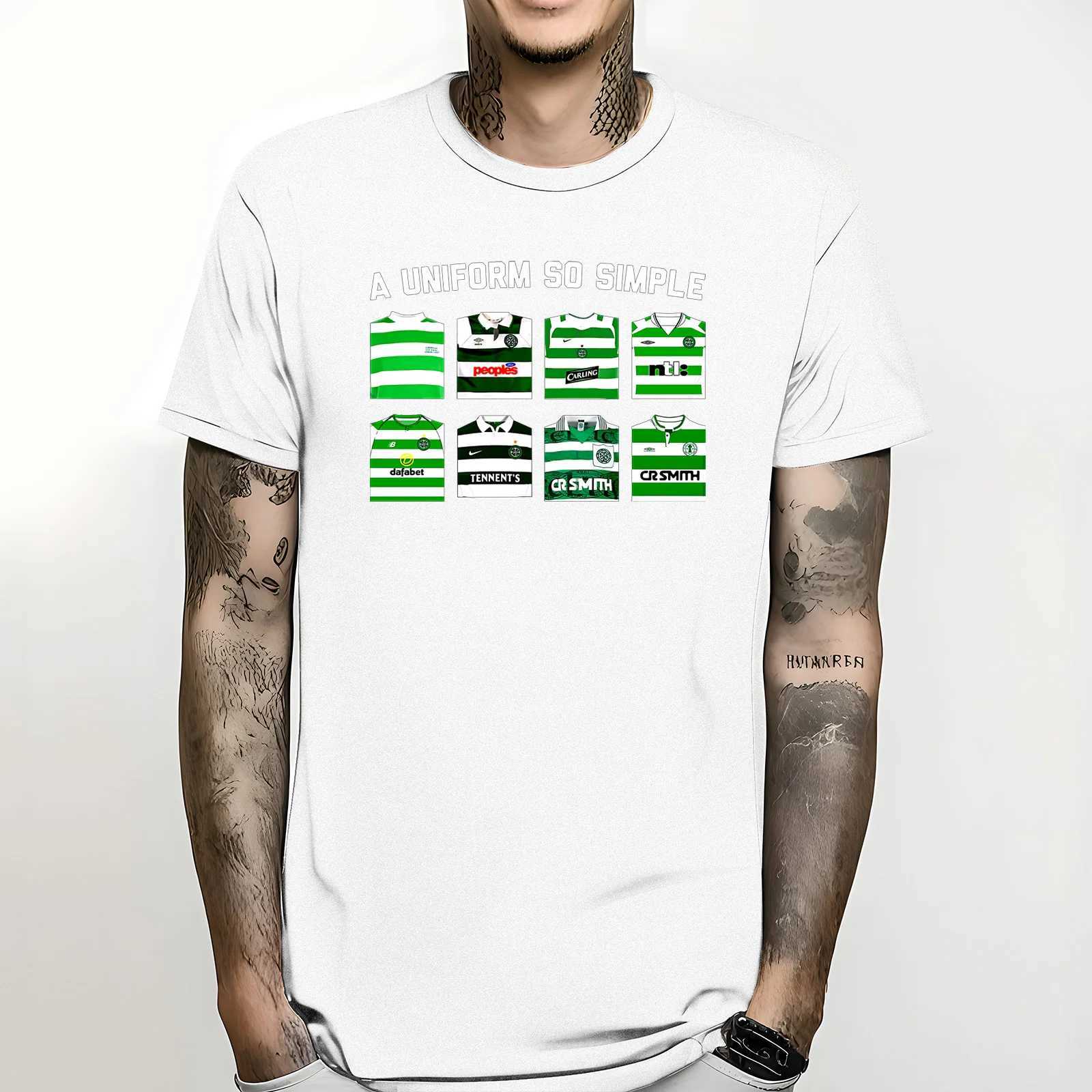 Uniform so simple Celtic Glasgow t-shirt heavyweight mens fashion clothing cotton mens designer clothing style W241105