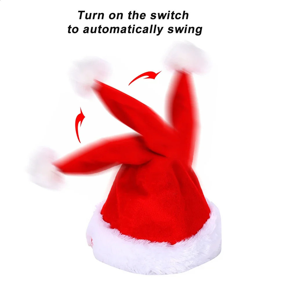 Electric Christmas Hat Music Dance Electric Swinging Christmas Hat Singing Swinging Childrens 241105