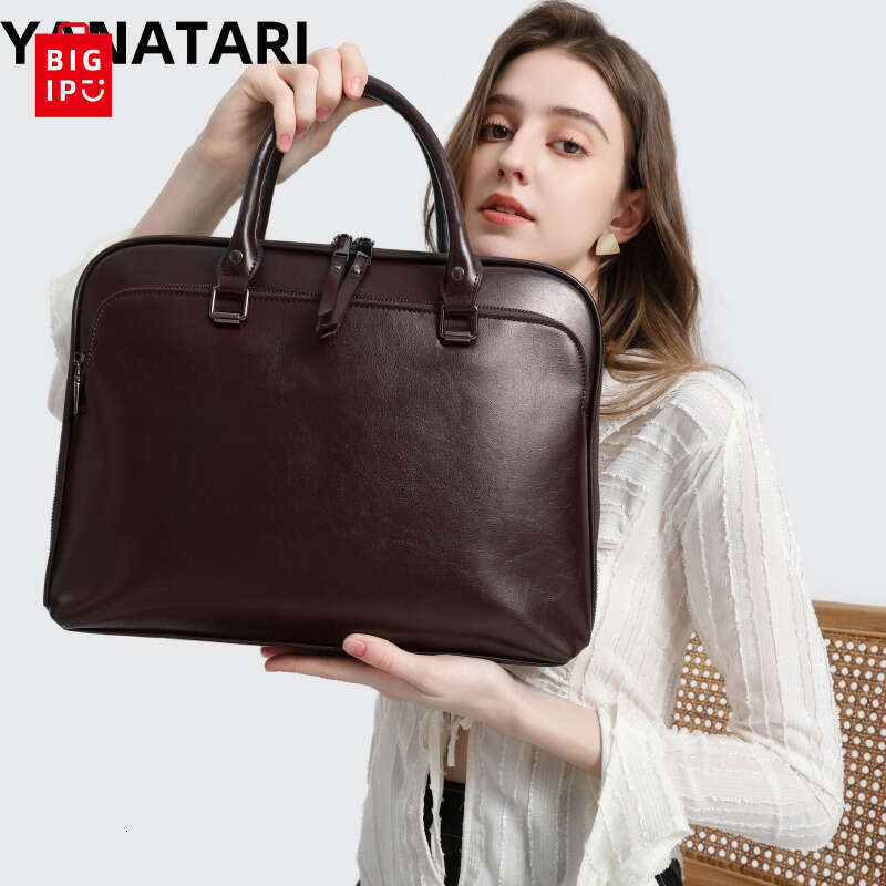 Designer Bag YANATARI Briefcase Woman Office Luxury Bag 2024 Genuine Leather Luxury Bag Crossbody Bags Large Capacity Handbag