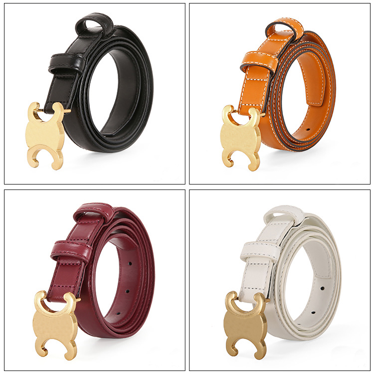 Belts for women designer Fashion Smooth Buckle Belt Retro Design Thin Waist Belts for Men Womens Width 2.5CM ceinture luxe Cowhide 4 Color Optional classic hits AAA