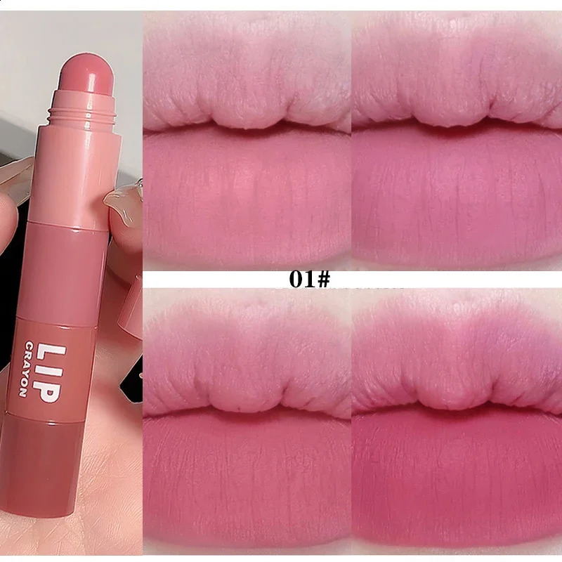 Mini Lipstick Set Matte 4 Colors Lipstick Combination 4 Sections Velvet Grapefruit Red Lip Pigment Non-stick Cup Lip Gloss kit 241105