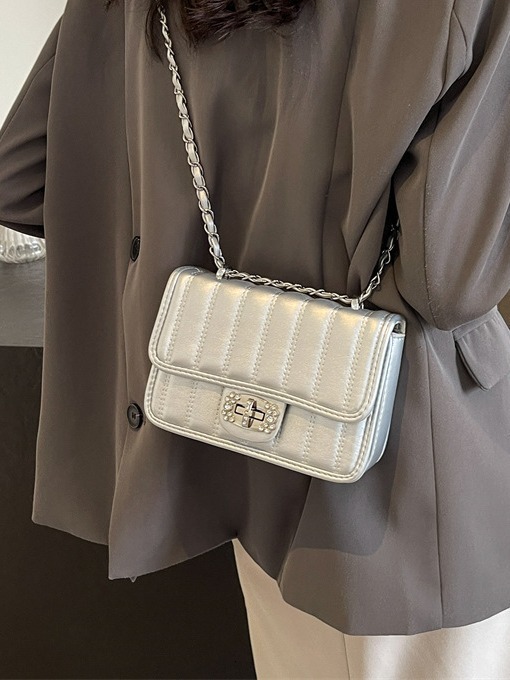 This Year's Popular Women's New Versatile Niche Diamond Grid Chain Autumn Crossbody Small Square Bag Designer Bags Handbags Women