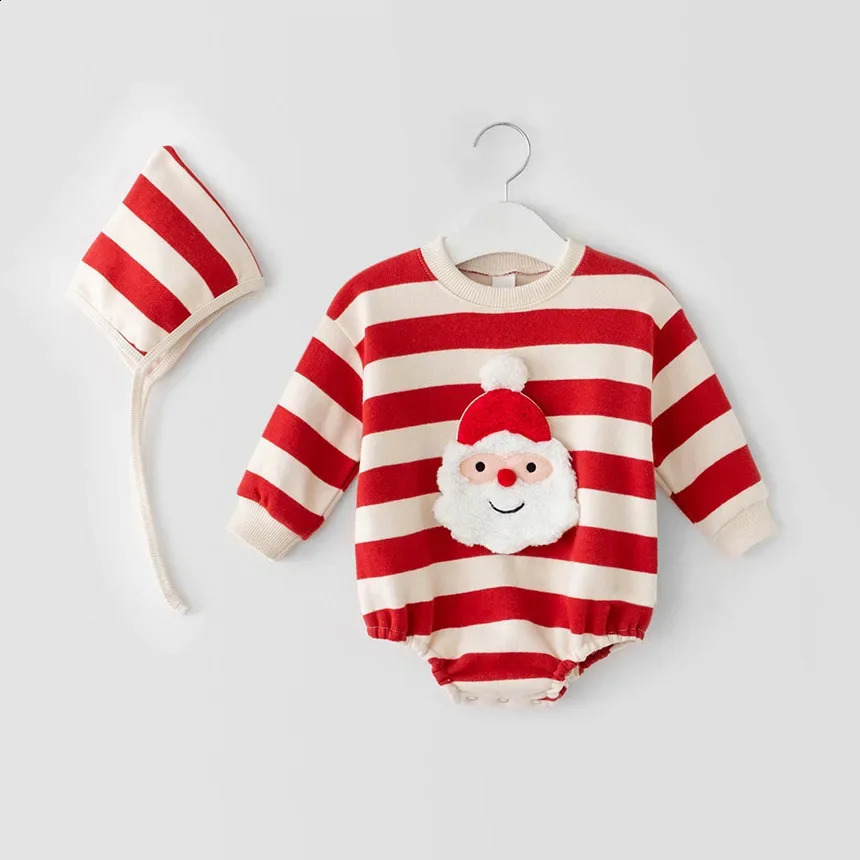 Purchase 2 wholesale baby clothing items for 2024 autumn and winter baby Christmas clothing with velvet jumpsuit or sweater top 241105