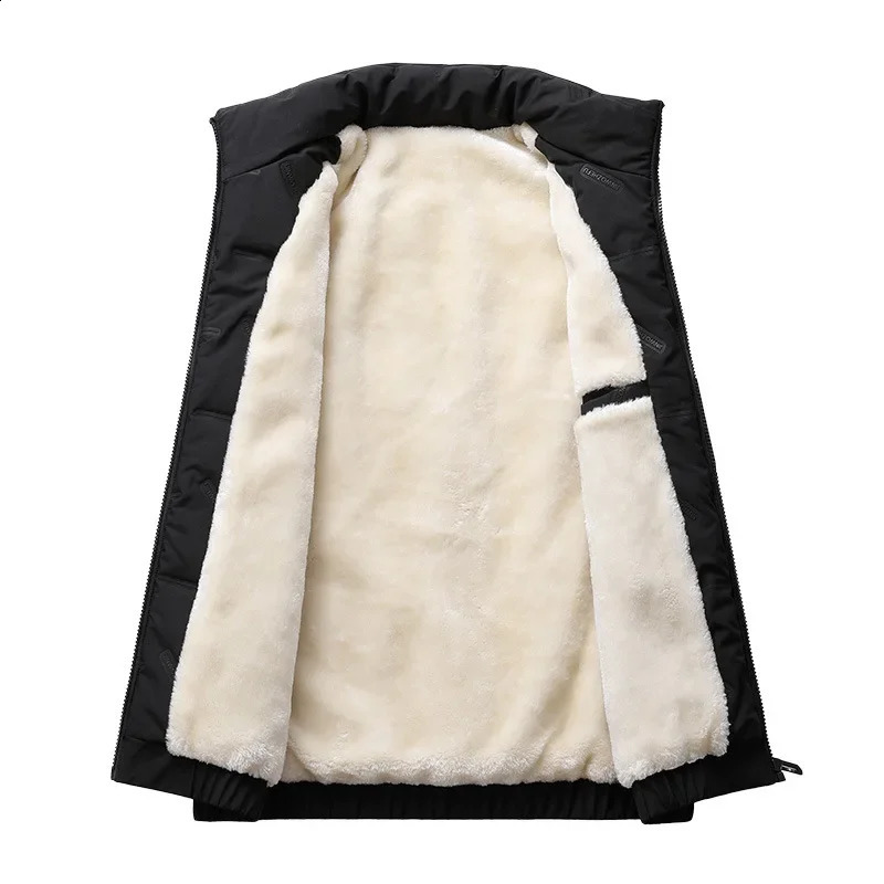 Padded Vest mens winter mens down cotton vest warm canvas horse jacket youth sleeveless sports plus size mens clothing 6XL 241105