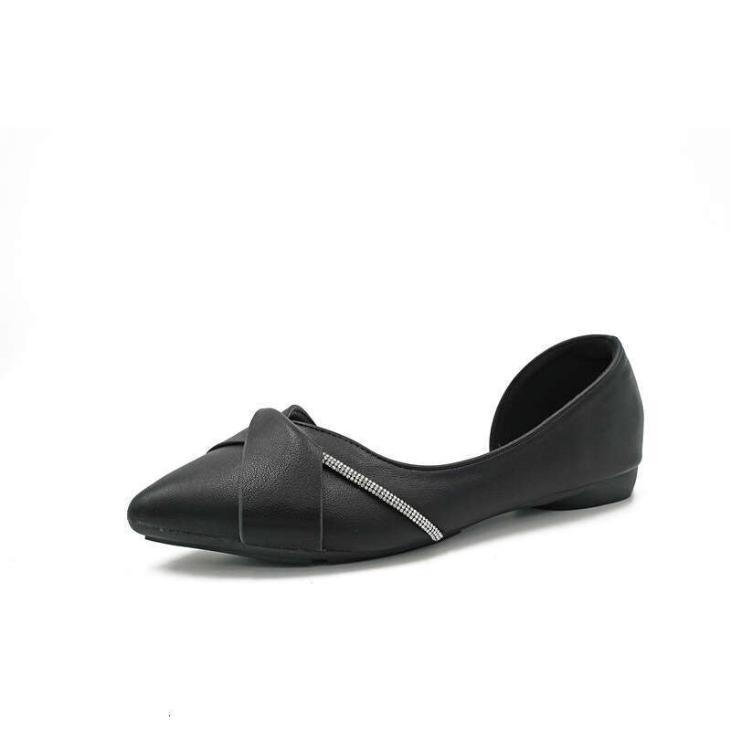 French Pointed Flat Women, Korean Version For Spring And Summer, New Shallow Mouth Side Air Scoop Shoes, Fairy Evening Breeze, Gentle Single Shoes