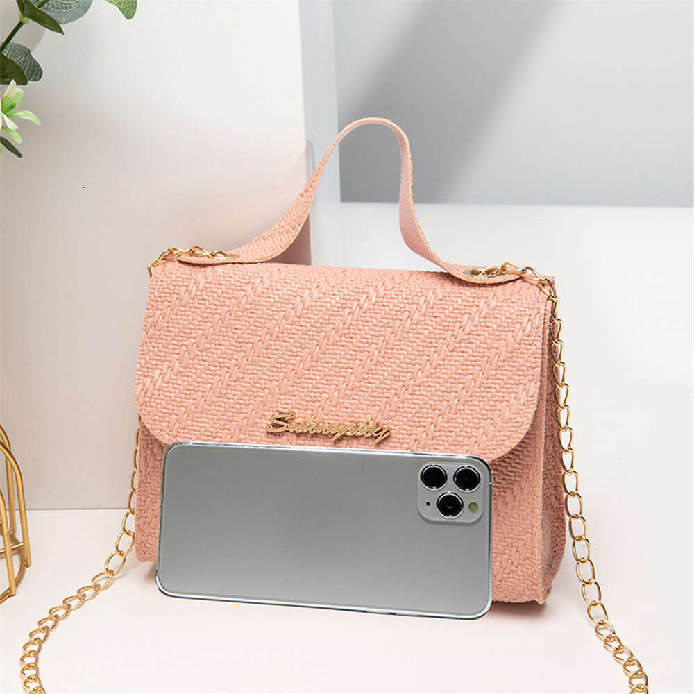 Designer Bag Embossing Chain Square Bag PU Leather Large Capacity Shoulder Crossbody Mobile Phone Bag For Women handbag