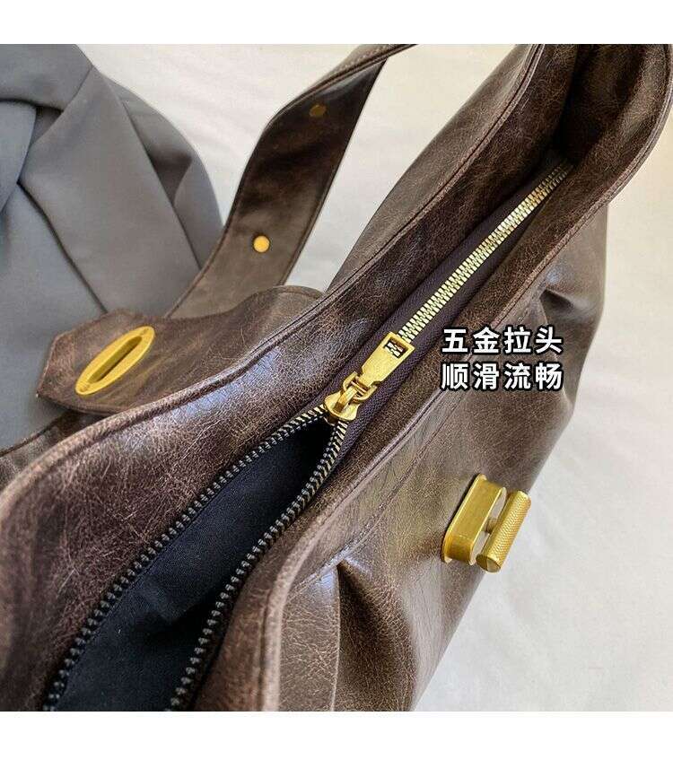 Designer Bag JIAERDI Vintage Rivet Coffee Shoulder Bags Women Y2k Grunge Large Capacity Tote Bag Female Moto Biker Messenger Bag Handbag Chic handbag