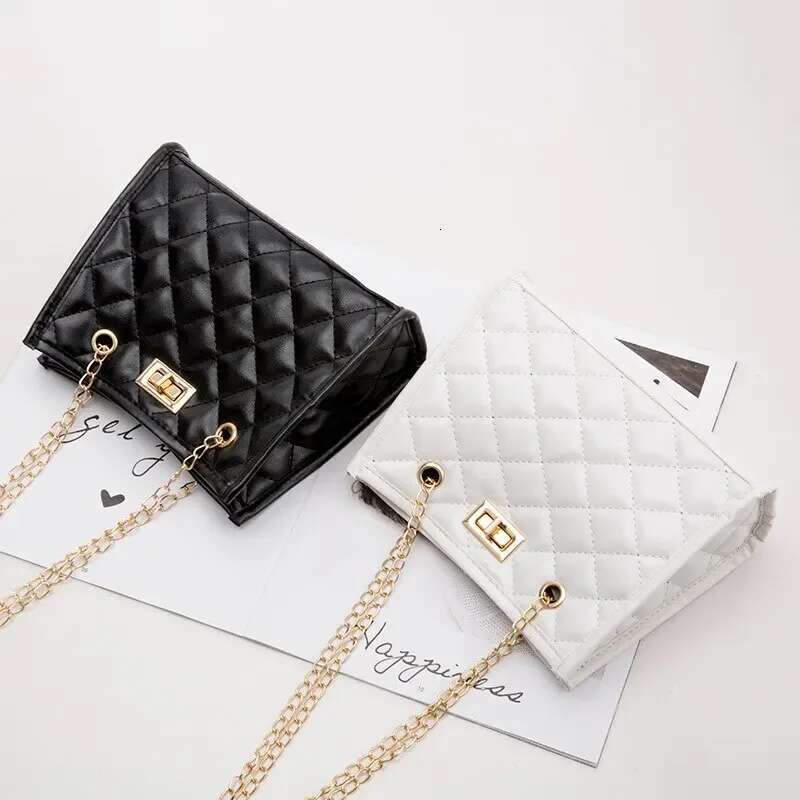Designer Bag Hot Selling New Solid Color Prismatic Plaid Women Shoulder Bag Korean Version Fashion Lady Style Chain Pu Leather Light Handbag