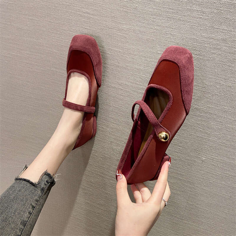 Gentle A Single Shoe, Spring New Style French Versatile Mary Jane Women's Shoes, Evening Shoes With Skirt