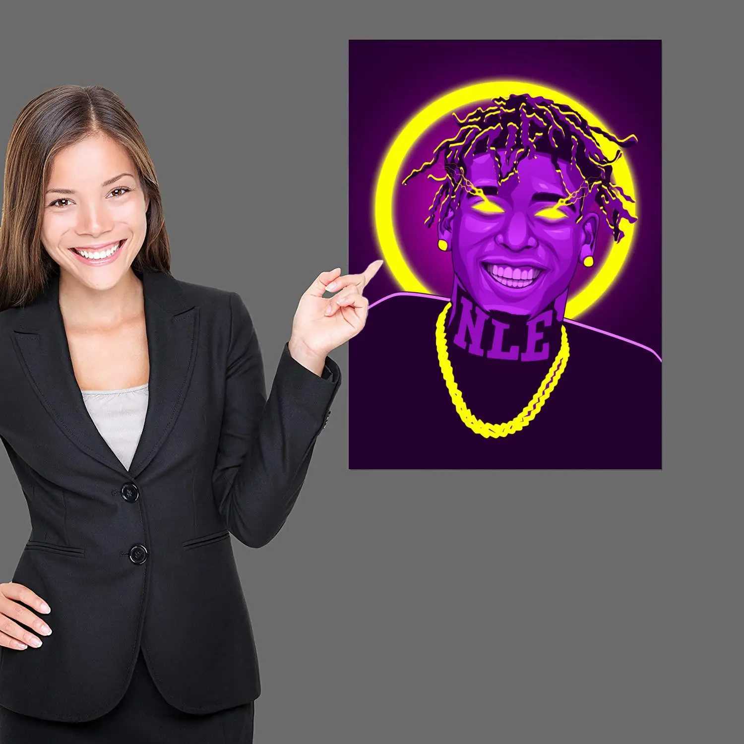 nle choppa Decoration Art Poster Wall Art Personalized Gift Modern Family bedroom Decor Canvas PostersXJ241104