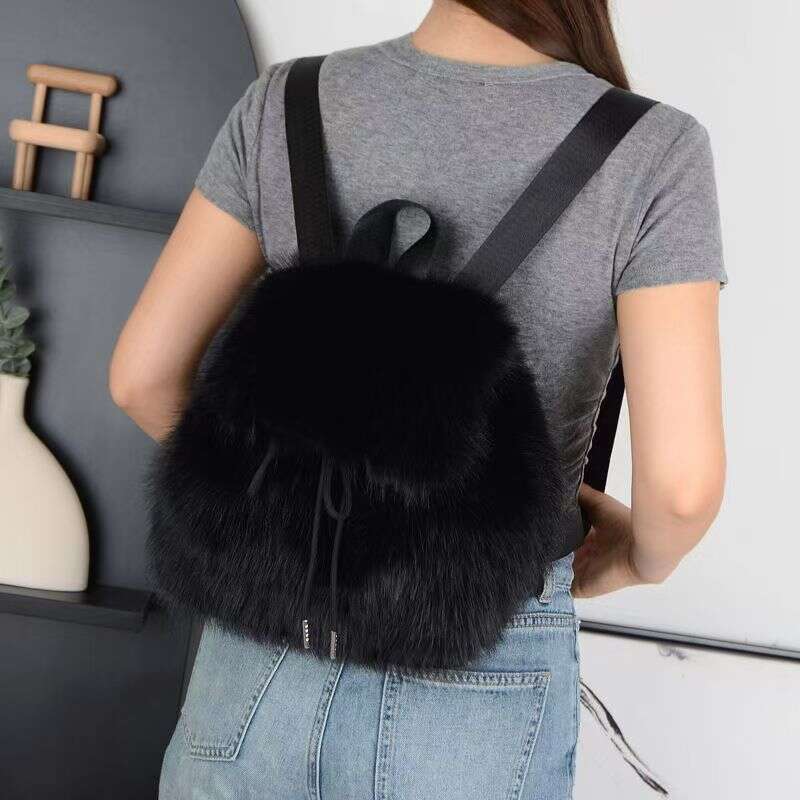 2024 Women's New Autumn/Winter Bag High Beauty Explosive Street Edition Plush Backpack