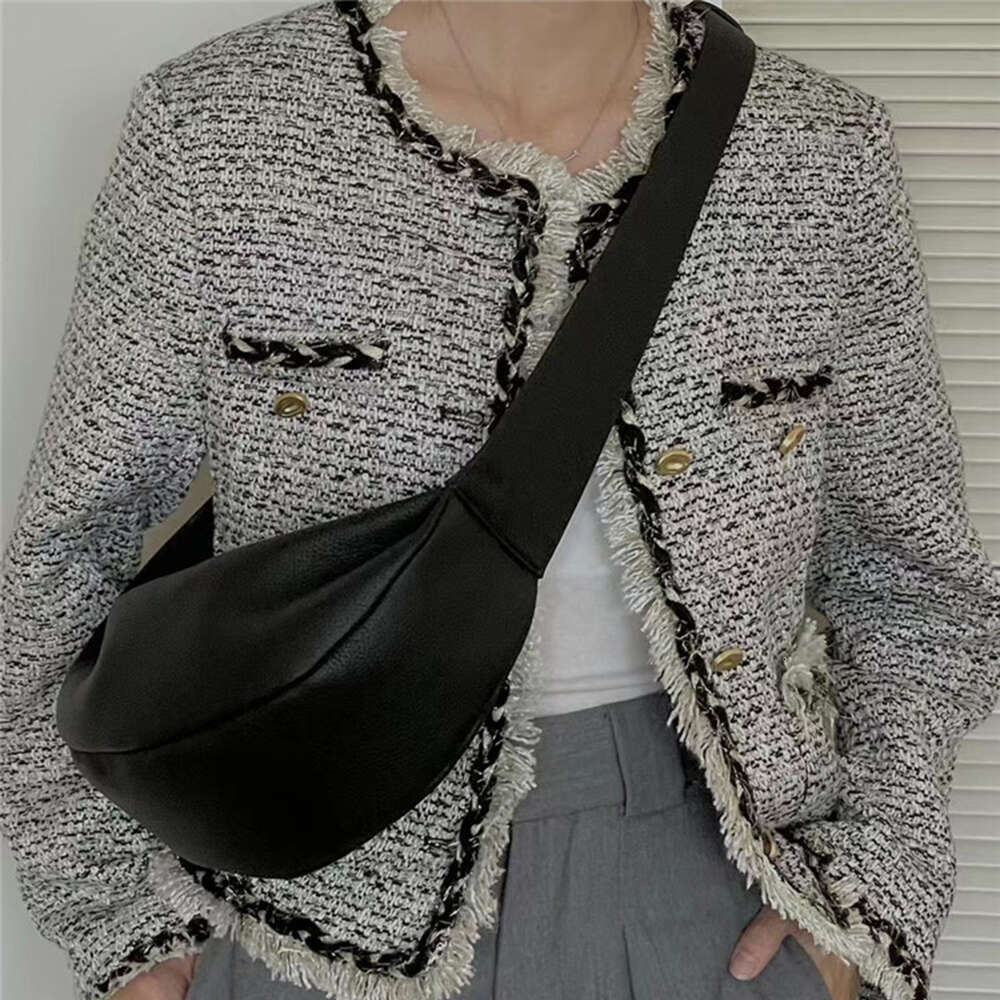 OLOEY Women's Trend Genuine Leather Shoulder High Quality Crossbody Brand Cow Skin Saddle Female Wide Strap Hobos Bag
