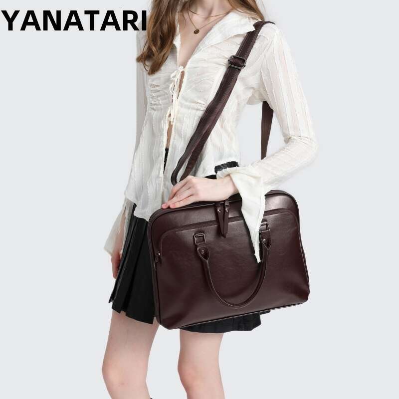 Designer Bag YANATARI Briefcase Woman Office Luxury Bag 2024 Genuine Leather Luxury Bag Crossbody Bags Large Capacity Handbag
