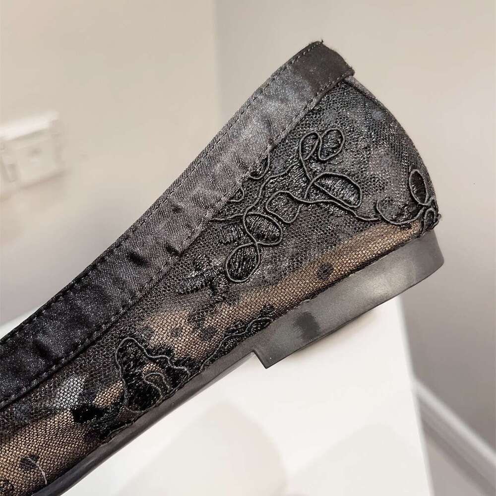 Korean Version Summer New Sandals Pointed Breathable Pearl Flat Fairy Style Versatile Shallow Mouth Single Shoes With Skirts