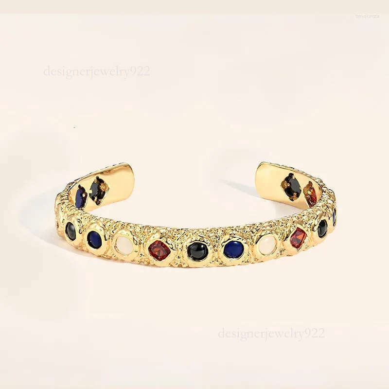 Retro design gemstone inlaid bracelet Christmas gift for women girls