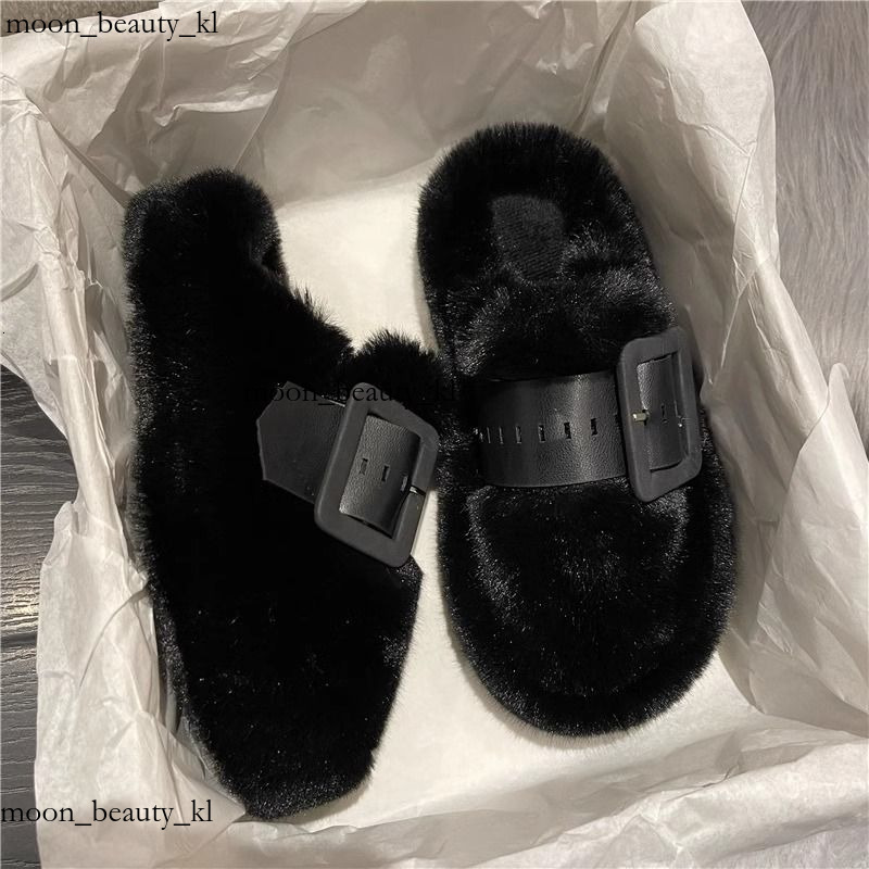 Outdoor Leisure Shoe Baotou Hairy Slippers For Women's Outdoor Wear 2024 New Autumn And Winter Thick Soled Soft Soled Anti Slip Cotton Slippers F