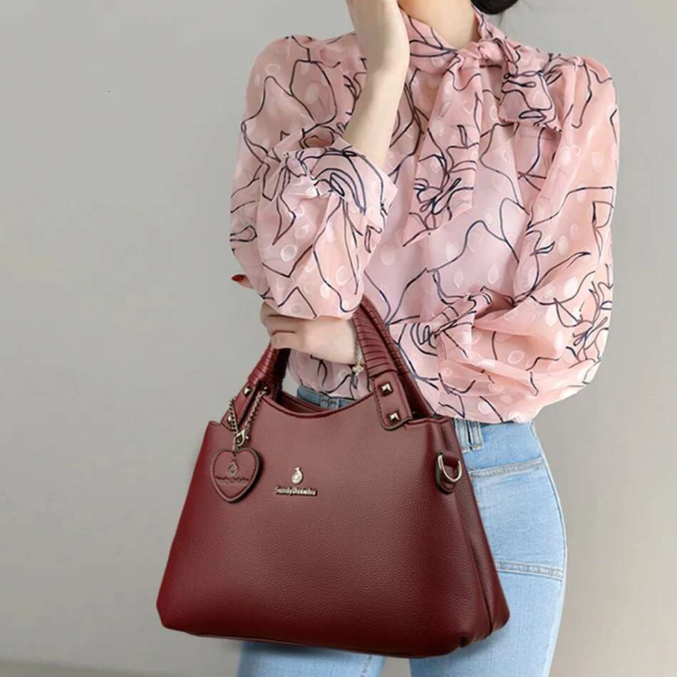 Genuine Soft Leather Shoulder Crossbody Bags for Hot sale Handbag Women Designer Casual Tote Messenger Bag Sac