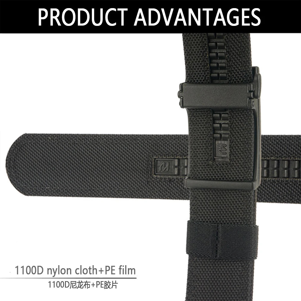 TUSHI Military Gun Belt for Men Nylon Metal Automatic Buckle Duty Belt Tactical Outdoor Girdle IPSC Accessories 241024